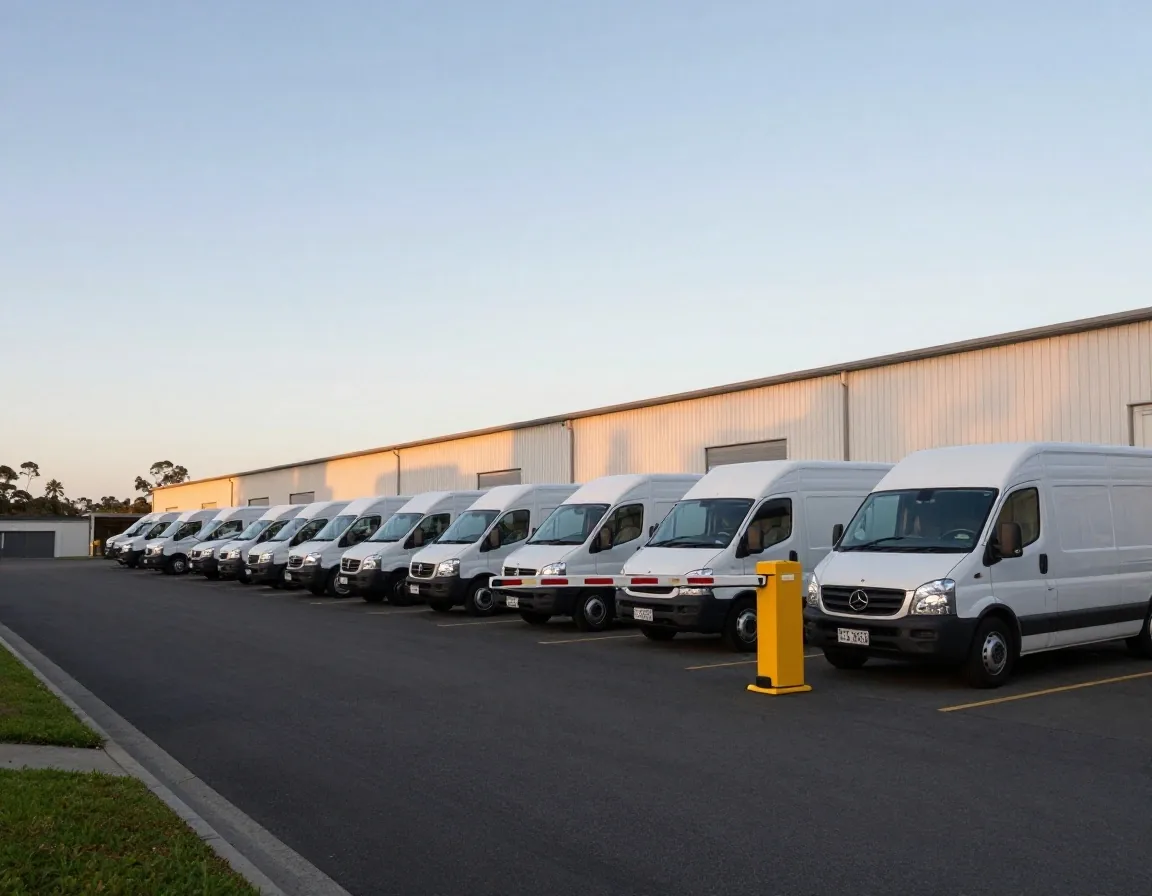 Off-airport parking depot along Tullamarine arterial corridor